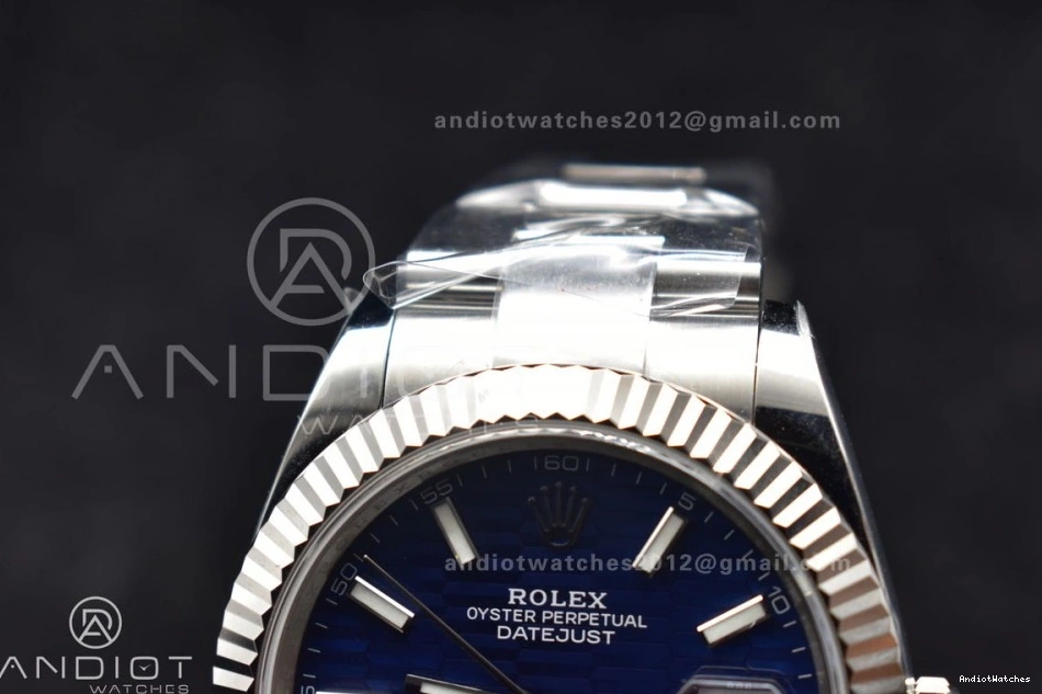DateJust Best Oyster Edition Dial Steel Bracelet Blue Clean 904L Textured 41 On TimelessDesign 1:1 126334 637 VR 0324